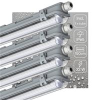 4 PACK - LEDs Light LED TL armatuur 150 cm compleet met LED TL buis - 2880lm