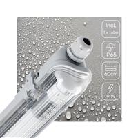 LED TL Armatuur 1125 lumen - 9W - Daglichtwit 6500K - 60cm - IP65 Waterdicht - EasyClick - Compleet 