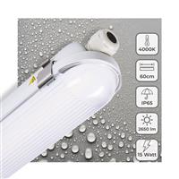 LED Vochtbestendig Armatuur - 2650 Lumen - 15W - Koelwit 4000K - IP65 - 60cm