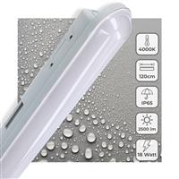 LED TL lichtbalk 120cm - 2500 lumen - IP65 waterdicht - armatuur inclusief TL buis - voor binnen en 