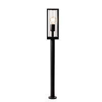 LEDs Light LED Lantaarnpaal Tuinlamp met glazen ruiten - E27 fitting - IP44 - 80 cm - Zwart