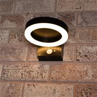 RVS Solar LED Buitenlamp met bewegingssensor - Draadloos - 3 standen - Zwart