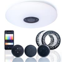 VoiceControl LED Plafondlamp 50 cm met Google Nest & Amazon Echo Dot houder - Bedienbaar met App
