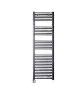 Electrische Wifi Radiator Sanicare HPW Carini 172x45 cm Gunmetal Met Thermostaat Zilver Linksonder