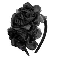 Halloween Haarband Zwart Rozen