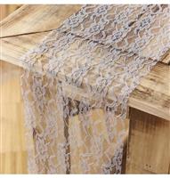 Grijze Tafelloper Kant 3,1m 3st