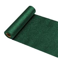 Groene Tafelloper Glitter 30Cm 5m