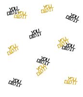 Geslaagd Tafelconfetti Zwart Goud You Did It 14gr