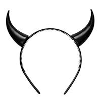 Halloween Haarband Zwart Duivel Plastic