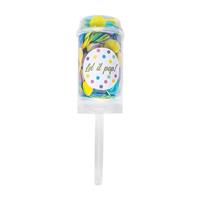 Party Popper Push Pop Paper Round Multicolor Pastel