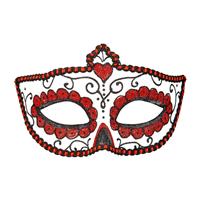 Dia De Los Muertos Oogmasker Rood