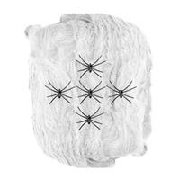 Halloween Spinnenweb Wit Met Spinnen 6 delig