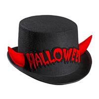 Halloween Hoge Hoed Zwart Rood Duivel