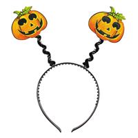 Halloween Haarband Groen Oranje Pompoenen