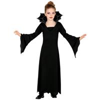 Halloween Jurk Zwart Meisje Vampier 2 delig