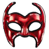 Halloween Masker Duivel Metallic
