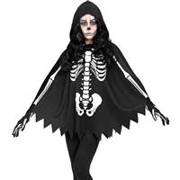 Halloween Poncho Skelet