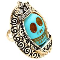 Halloween Ring Blauw Schedel