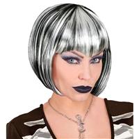 Zwart Zilveren Pruik