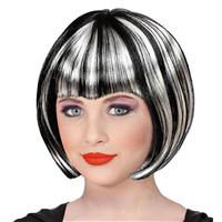 Zwart Witte Pruik Kind