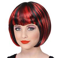 Rood Zwarte Pruik Kind