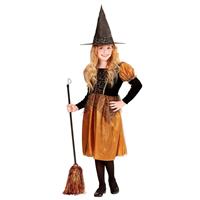 Heks Jurk Zwart Oranje Meisje