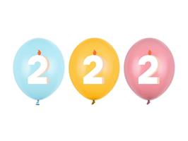 2 Jaar Ballonnen 30cm 50st
