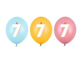 7 Jaar Ballonnen 30cm 50st