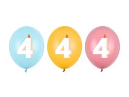 4 Jaar Ballonnen 30cm 50st