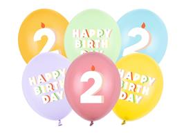 2 Jaar Ballonnen 30cm 6st