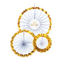 Bruiloft Papieren Waaiers 3st