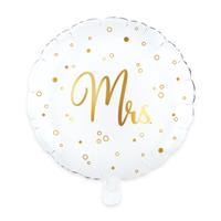 Bruiloft Helium Ballon ,,Mrs Leeg 45cm