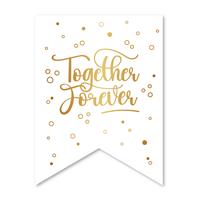 Bruiloft Banner Together Forever 6m
