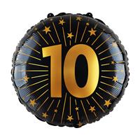 10 Jaar Helium Ballon Leeg 45cm