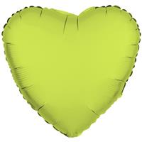 Hart Helium Ballon Neon Geel Leeg 43cm