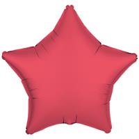Ster Helium Ballon Rood Neon Leeg 48cm