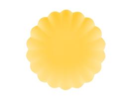 Gele Borden Kartelrand 22cm 4st