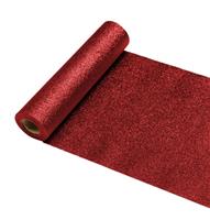 Rood Tafelloper Glitter 5m