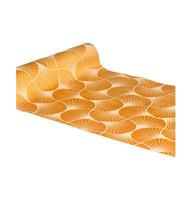 Oranje Cantaloupe Tafelloper Gingko Print 3m