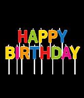 Happy Birthday Kaarsen Gekleurd 2,5cm