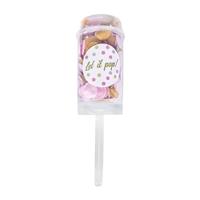 Party Popper Push Pop Paper Round white-pink-beige