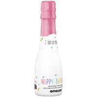 Confetti papier 16cm roze fles