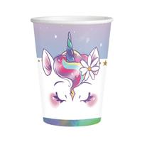 Unicorn Bekers Gekleurd 250ml 8st