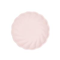 6 ronde borden , 18,8 cm, roze