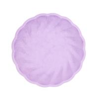 6 ronde borden, 22,9 cm, paars