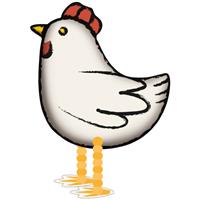 Kip Airwalker Leeg 18,5cm