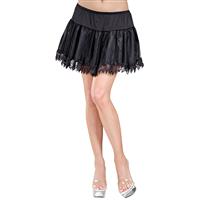 Halloween Petticoat Zwart Met Franje