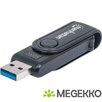 Manhattan 101981 USB 3.0 (3.1 Gen 1) Type-A Zwart geheugenkaartlezer