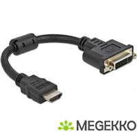 Delock 65206 Adapter HDMI male naar DVI 24+5 female 4K 30 Hz 20cm