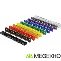 Delock 18304 Kabelmarkeringsclips 0-9 diverse kleuren 100 stuks